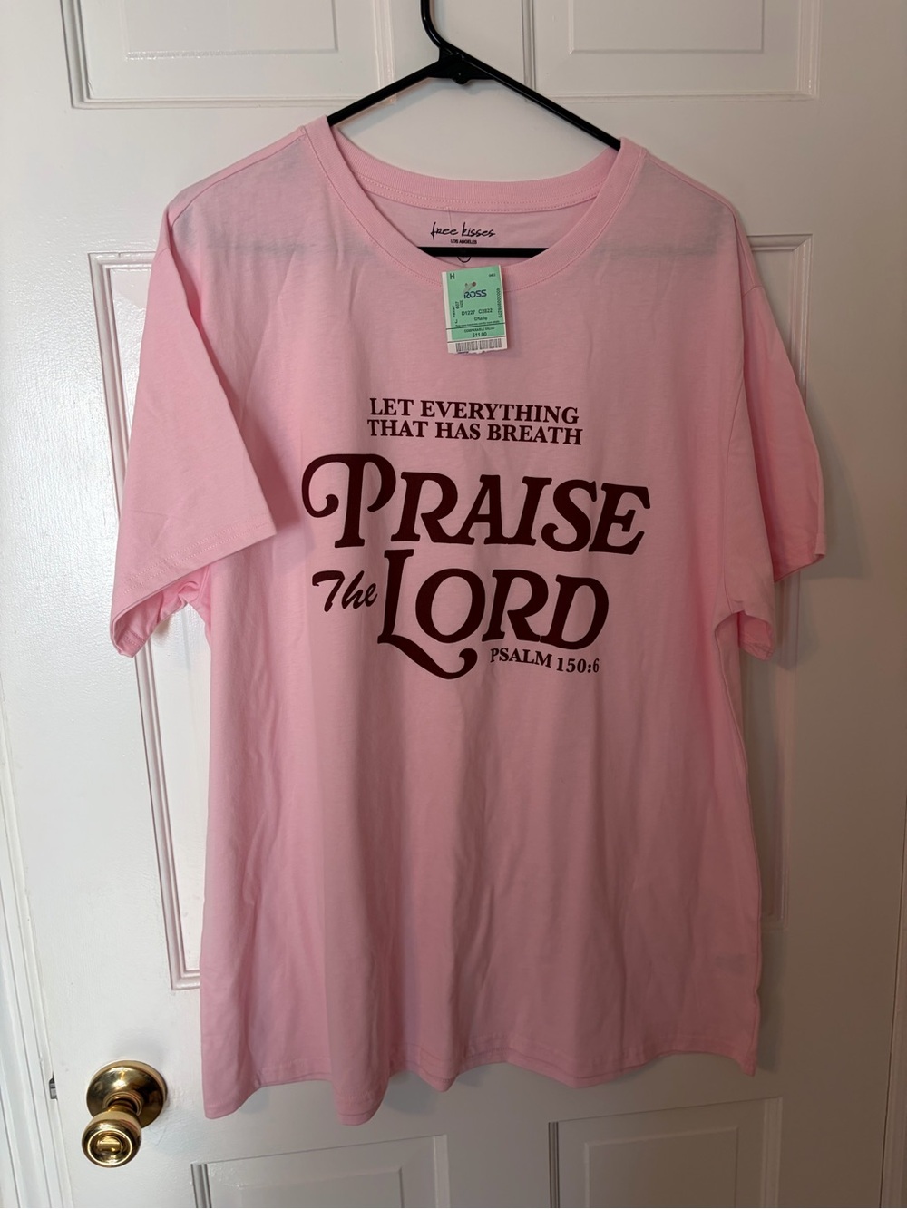 Pink 'Praise The Lord' Short Sleeve Graphic Tee
